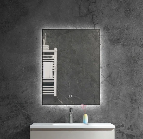 Mirrors with frame and LED lighting DF06