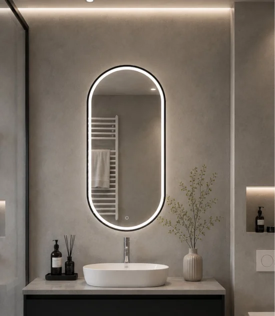 Minimal line Овално огледало NOIRA FRAME