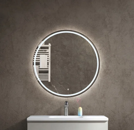 Mirrors with frame and LED lighting NZL03