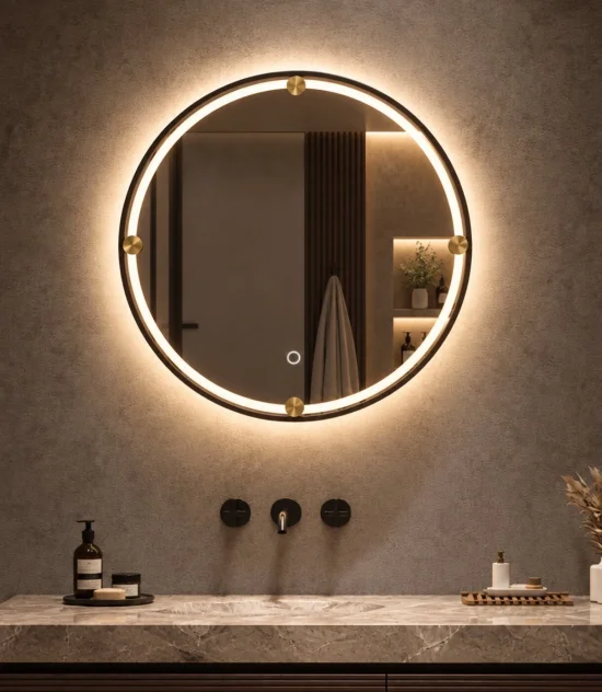 Signature line Кръгло LED огледало Vellum