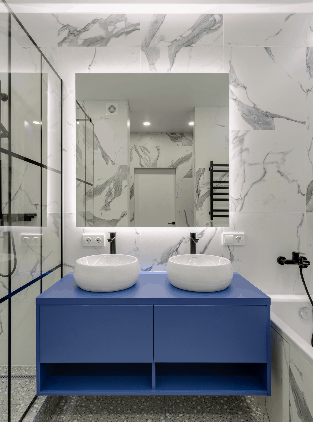 Mirrors with ambient LED lighting